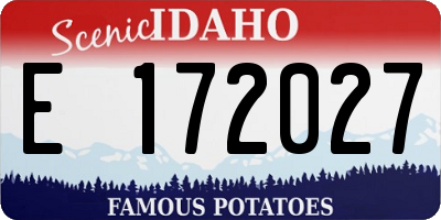 ID license plate E172027