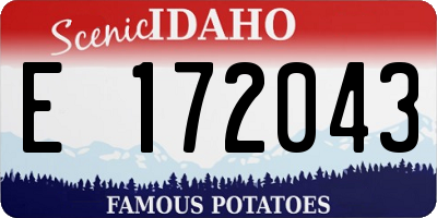 ID license plate E172043