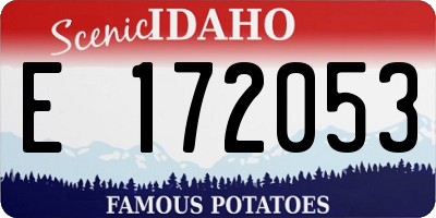 ID license plate E172053