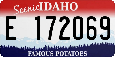 ID license plate E172069