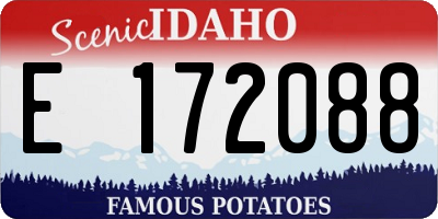 ID license plate E172088