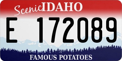 ID license plate E172089