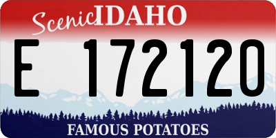 ID license plate E172120