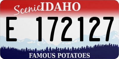ID license plate E172127