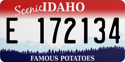 ID license plate E172134