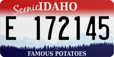 ID license plate E172145