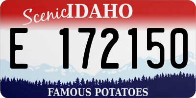 ID license plate E172150
