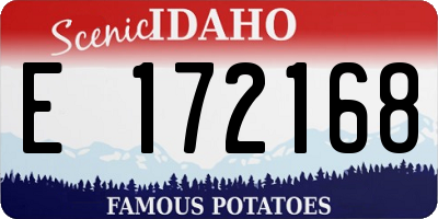 ID license plate E172168