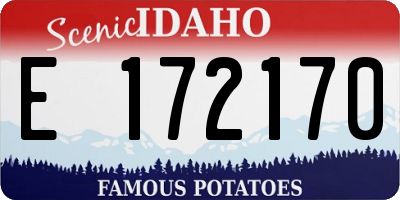 ID license plate E172170