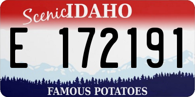ID license plate E172191