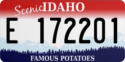 ID license plate E172201
