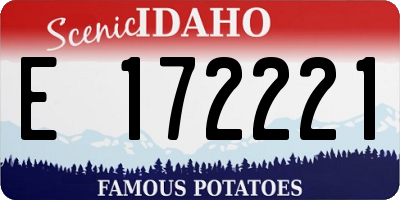 ID license plate E172221