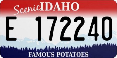 ID license plate E172240