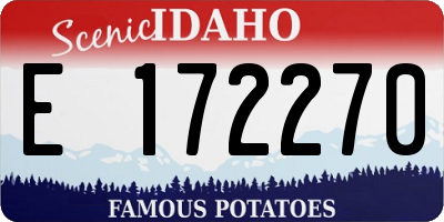 ID license plate E172270
