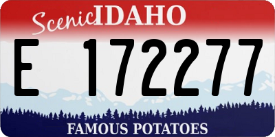 ID license plate E172277