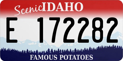 ID license plate E172282