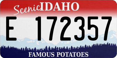 ID license plate E172357