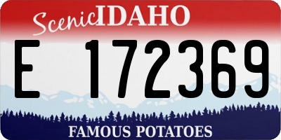 ID license plate E172369