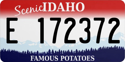 ID license plate E172372
