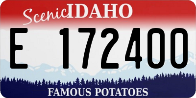 ID license plate E172400