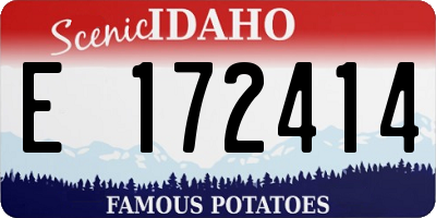ID license plate E172414