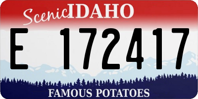 ID license plate E172417