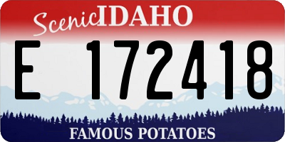 ID license plate E172418