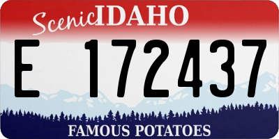 ID license plate E172437