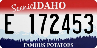 ID license plate E172453