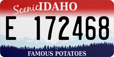 ID license plate E172468