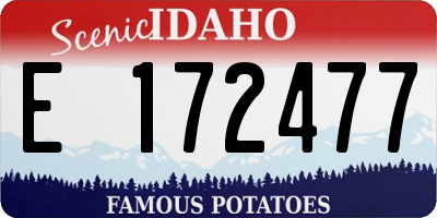 ID license plate E172477