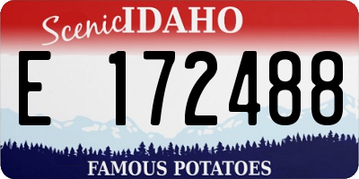 ID license plate E172488