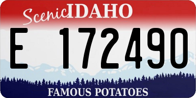 ID license plate E172490