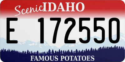 ID license plate E172550
