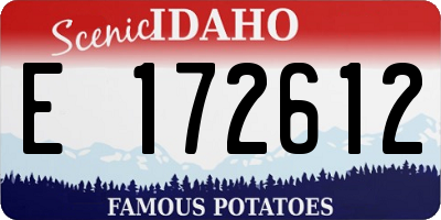 ID license plate E172612