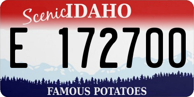 ID license plate E172700