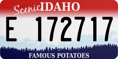 ID license plate E172717