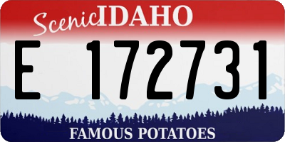 ID license plate E172731