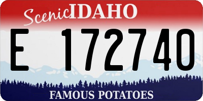 ID license plate E172740