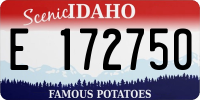 ID license plate E172750