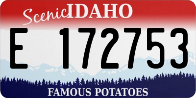 ID license plate E172753