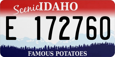 ID license plate E172760