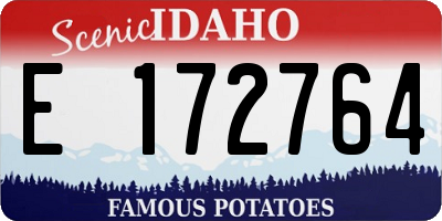 ID license plate E172764