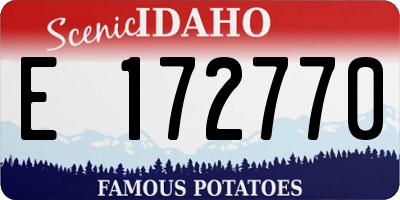 ID license plate E172770
