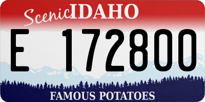 ID license plate E172800