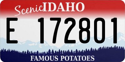 ID license plate E172801