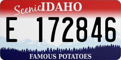 ID license plate E172846