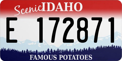 ID license plate E172871