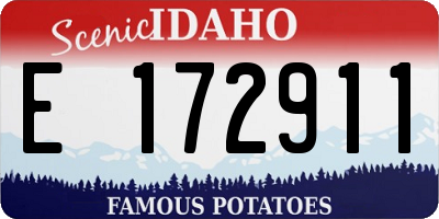 ID license plate E172911