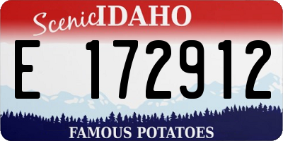 ID license plate E172912